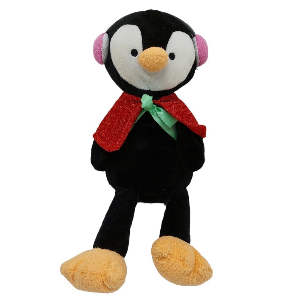 Penguin Winter Plush Red Cape Ear Muffs 2017 Stuffed Animal  Animal Adventure